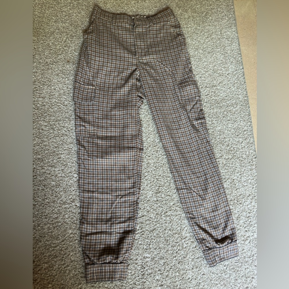Hollister Checkered Brown Pants